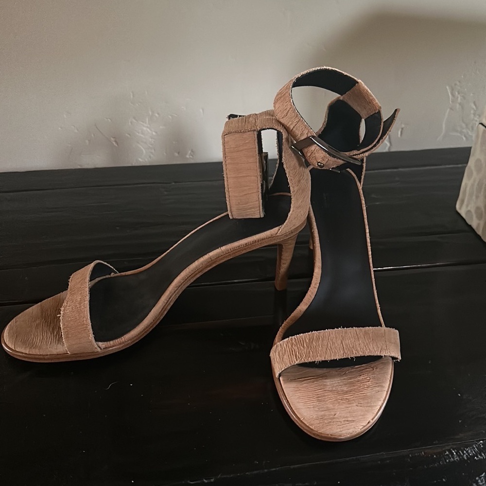 Tibi Ivy Sandals in Sahara color.